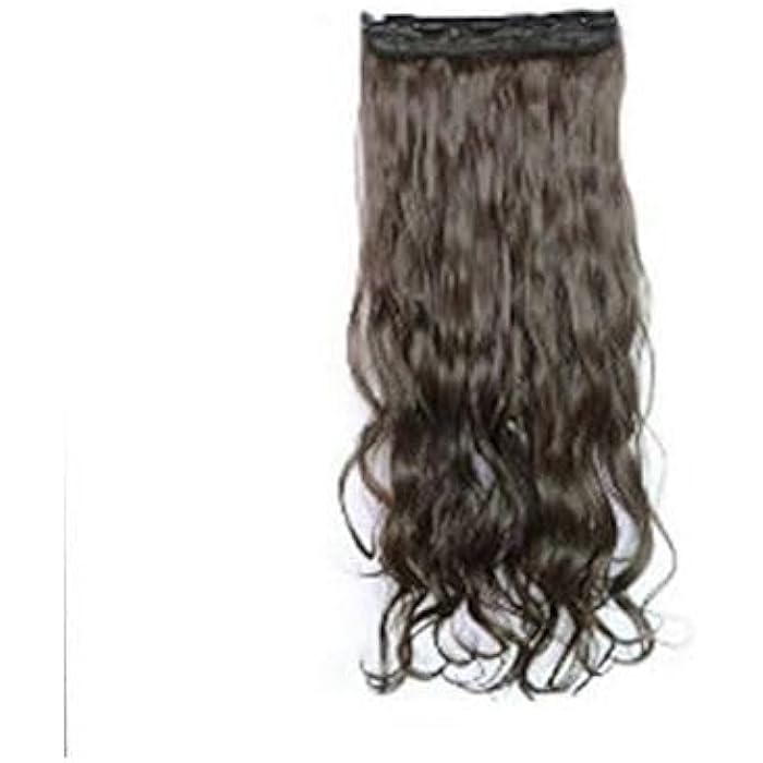 DILLARDS Extention Dark Brown Long Curly Synthetic Fiber Heat Fiber Wig - Image 1